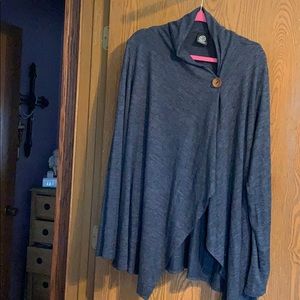 Size 3X dark gray blackish sweater/cover up